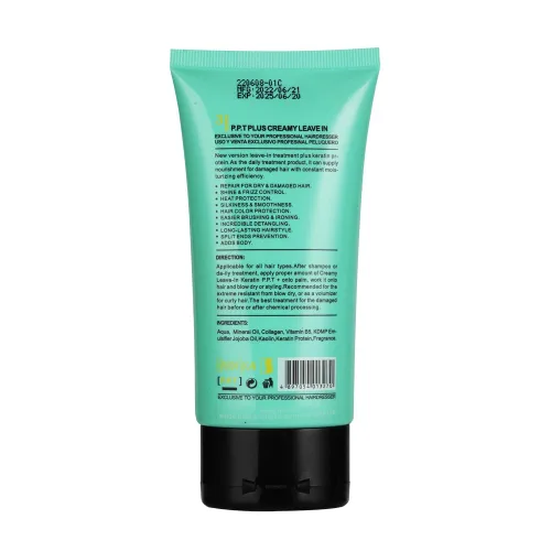 Miniatura 9 de Acondicionador ligero sin enjuague de proteína de queratina para colágeno seco dañado, reparación profunda, tubo acondicionador de cabello