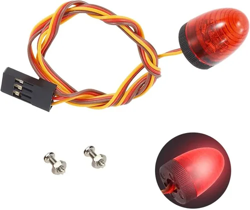 Miniatura 4 de Paquete de 2 luces LED circulares ultra brillantes de policía, lámpara estroboscópica giratoria y alarmante, 5 modos, compatible con 1/8 1/10 1/14