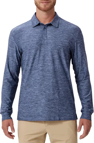 Miniatura 19 de NAVISKIN Camisas polo de manga larga para hombre, camisas de golf con cuello UPF 50 SPF para hombre, secado rápido, absorbe la humedad