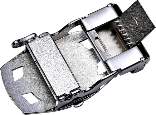 Miniatura 3 de BarryWang Cinturón formal para hombre cuero de grano completo con hebilla automática sin níquel regalo de lujo