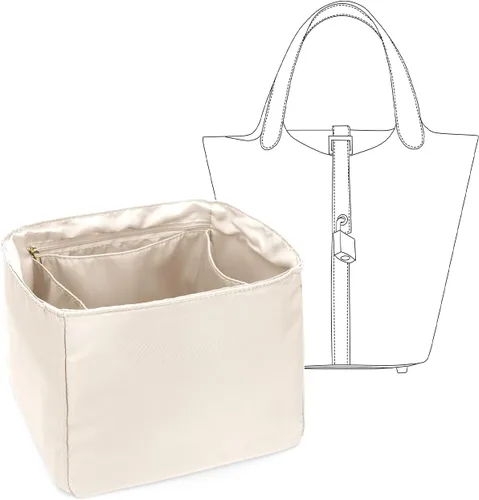 LEXSION Organizador de bolsos sedosos para bolsas de Picotin 1822, organizador de bolso, inserto de lujo con cremallera, bolsa de mano, moldeadores