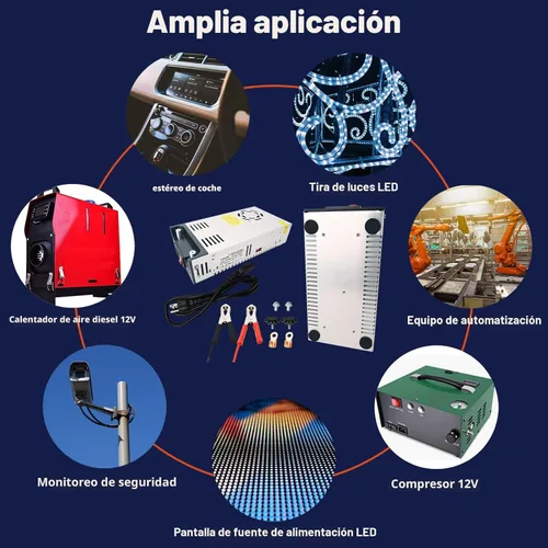Miniatura 6 de Nueva versión convertidor, 110V AC a 12V DC convertidor fuente de alimentación 12V 600W 50A DC interruptor transformador para RV, bomba, tira LED