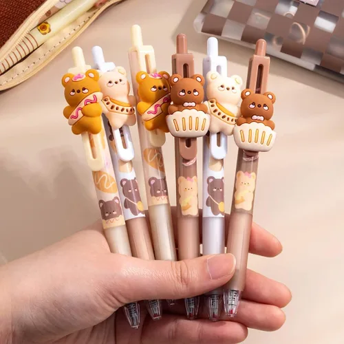Bolígrafos de gel retráctiles para niña, bolígrafos de tinta de gel negra, bolígrafo de gel kawaii, bolígrafo extra fino de 0.020 in, perfectos para