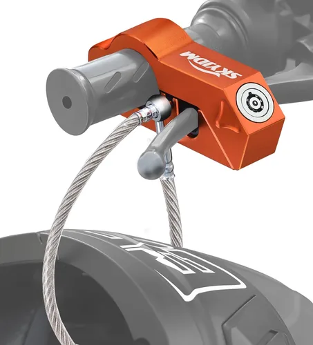 Miniatura 8 de Combo de bloqueo de motocicleta - Casco y agarre antirrobo para todas las motocicletas, bicicletas, cuatrimotos, scooters con diámetros de manillar
