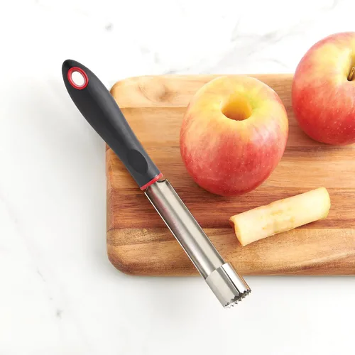Miniatura 2 de CatCora - Descorazonador de manzana, hoja profesional de acero inoxidable japonesa para extraer núcleos de manzanas y peras, mango ergonómico