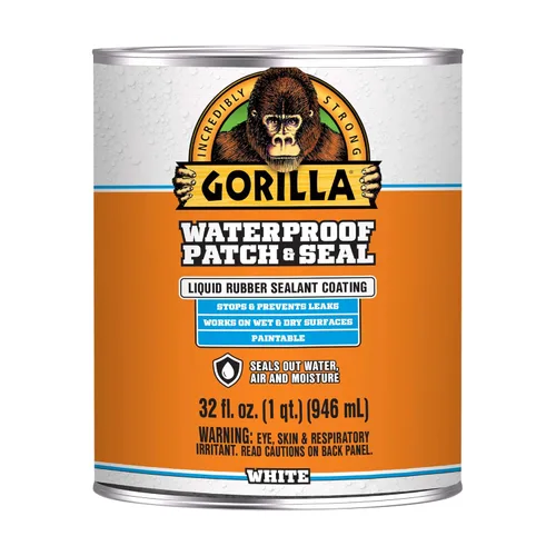 Miniatura 13 de Gorilla Patch & Seal - Sellador impermeable de goma líquida, negro, 32 onzas (paquete de 1), sella el agua, el aire y la humedad
