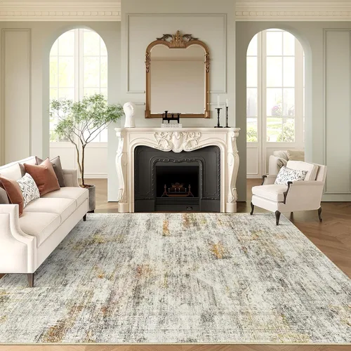 Miniatura 173 de Alfombra de pasillo Soalmost 2'6" x 10' lavable, alfombra antideslizante para cocina, baño, lavandería, alfombras vintage ultra delgadas para Beige