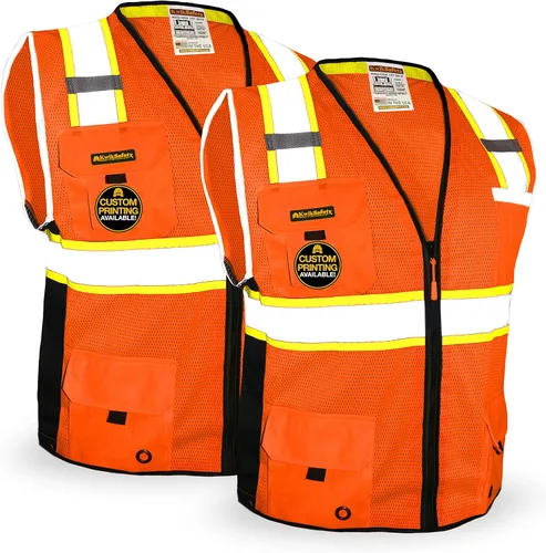 Miniatura 9 de KwikSafety - Chaleco de seguridad BIG KAHUNA Base y edición limitada Chaleco reflectante clase 2 ANSI OSHA chaleco de seguridad para hombres