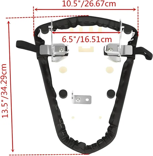 Miniatura 5 de Cojín para asiento de pasajero trasero compatible con Yamaha YZF R3 2015-2023 Reemplazo de silla de montar de motocicleta de cuero sintético