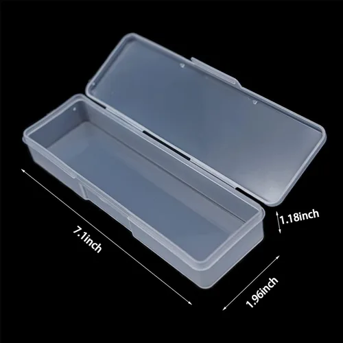 Miniatura 3 de Lokyango Caja personal de almacenamiento de plástico de 4 piezas para uñas, caja de almacenamiento de implementos de uñas, caja organizadora, caja