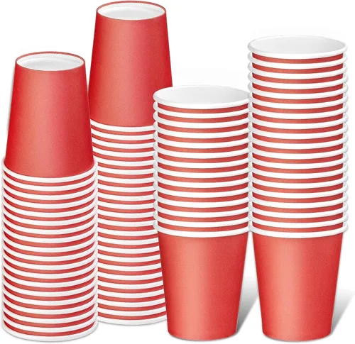 Miniatura 19 de Paquete de 75 unidades de tazas de papel desechables de 8 onzas, taza de café caliente, taza de café de papel para uso en oficina y cocina, tazas