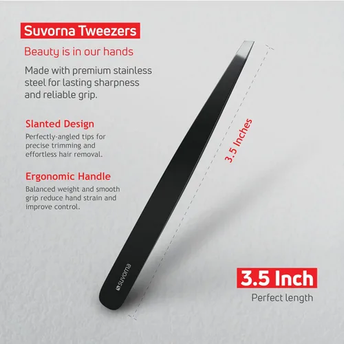 Miniatura 7 de Suvorna Juego de barba y bigote prémium con tijeras de barba para hombres, maquinilla de afeitar recta con cuchillas, tijeras faciales