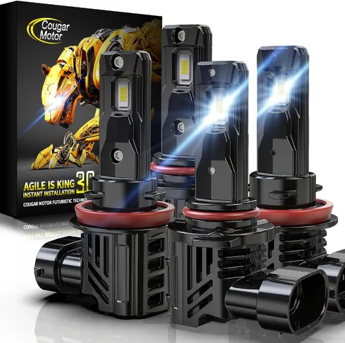 Miniatura 14 de Cougar Motor Bombillas antiniebla H4, sin polaridad con ventilador de refrigeración ATV/UTV H4, lámparas antiniebla auxiliares, Plug-N-Play, paquete