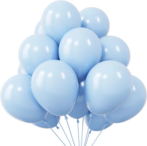 Miniatura 25 de KBZVNAF Globos de látex azul rey para fiestas - 50 unidades de 12 pulgadas, globos de helio azul mate para cumpleaños, boda, baby shower, Azul real
