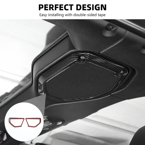 Miniatura 5 de RAZPOY Para JL 4 piezas una cubierta de altavoz de pilar para altavoz de techo, ajuste de audio compatible con Jeep Wrangler JL JLU y Gladiator JT