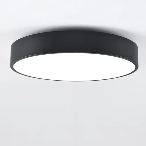 Miniatura 11 de Moderna lámpara de techo de montaje empotrado dorada, luces de techo redondas contemporáneas de 2 luces con pantalla de acrílico blanco