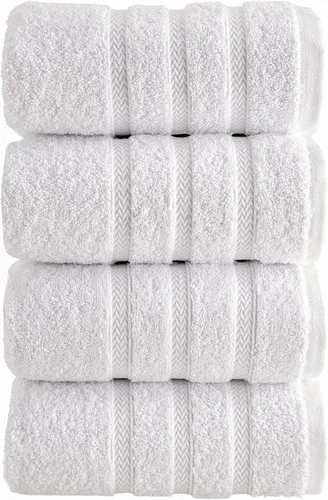 Miniatura 34 de HALLEY Paquete de 4 toallas de mano turcas de alta calidad (4 piezas) de 650 GSM, altamente absorbentes, súper suaves, 100% algodón, 4 toallas