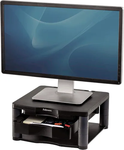 Fellowes Premium Plus - Soporte ajustable para monitor, color negro