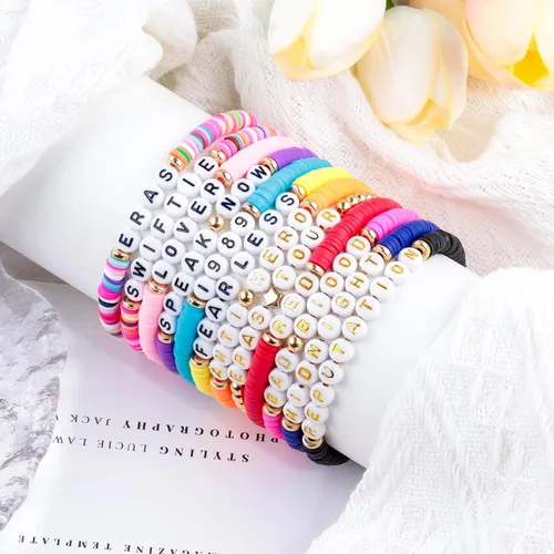 Miniatura 4 de EORRZZY Pulseras de la amistad TS Merch Singer Music Album Inspirado Pulsera Regalos para Fans Niños, Mujeres Niñas Decoración de Fiesta