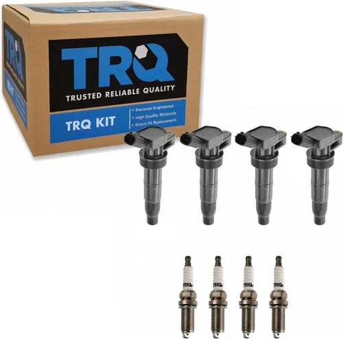 Miniatura 12 de Kit de Bobina de Encendido y Bujía TRQ 8 Piezas Bujías de Iridio Compatibles con Mercedes-Benz C250 2012-2015 y SLK250 2012-2015
