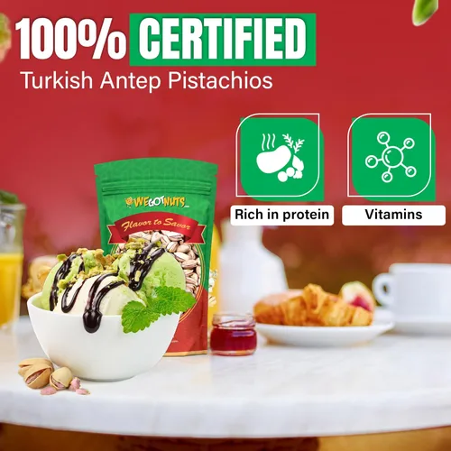 Miniatura 7 de We Got Nuts - Pistachos turcos antep de 5 libras (80 onzas) – Pistachos tostados Kosher de calidad premium – Aperitivo de sabor rico natural