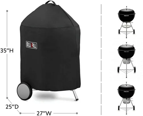 Miniatura 2 de 7150 - Funda para barbacoa Weber de 22 pulgadas para parrillas de carbón de alta calidad, resistente al agua y a la intemperie