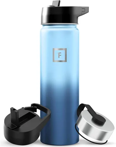 Miniatura 114 de IRON °FLASK Frasco de hidratación para acampar y senderismo con pajilla, botella de agua deportiva de acero inoxidable con aislamiento de boca