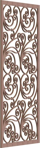 Miniatura 110 de 9 3/8"W x 24 3/8"H x 1/4"T Marilla Decorativos Paneles de Pared de Madera Calado, Abedul