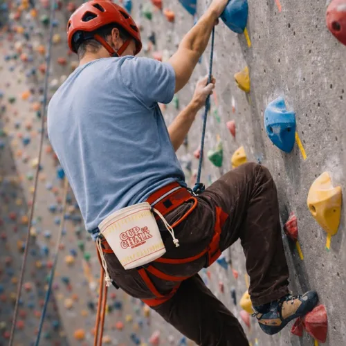 Miniatura 3 de Bolsa de tiza para escalada en roca, boulder y levantamiento de pesas, diseño inspirado en Asia, cubo de tiza premium con cinturón de clip rápido