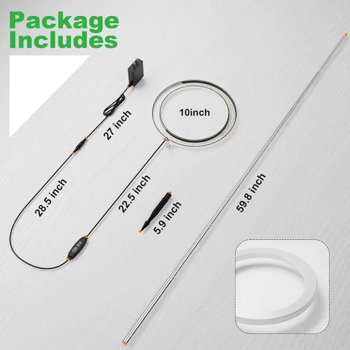 Miniatura 2 de Luces de cultivo de 10 pulgadas para plantas de interior de espectro completo, 160 luces LED grandes para plantas de interior, lámpara de cultivo