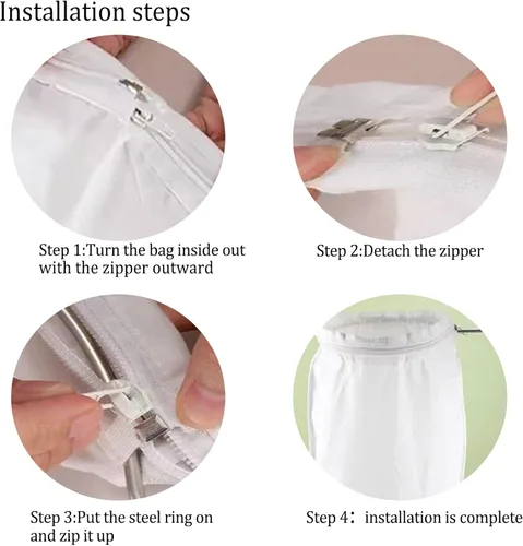 Miniatura 3 de Bolsas reutilizables de leche de nuez para colar, paños de queso para colar, malla ultrafina de jugo de gelatina y miel, colador de pulpa de café
