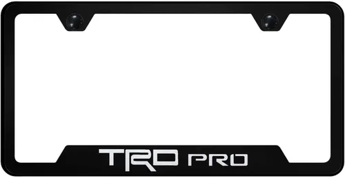 Au-TOMOTIVE GOLD Marco para matrícula con logotipo recortado para Toyota TRD Pro (negro)