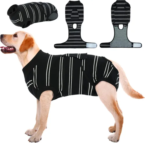 Miniatura 39 de Kuoser - Traje de recuperación para cirugía de perro, traje de recuperación suave y transpirable para perros, para esterilización femenina