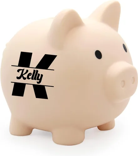 AIFLM Alcancía personalizada con nombre personalizado, caja de dinero para niñas y niños, caja de dinero de ahorro para cumpleaños, Navidad, día de