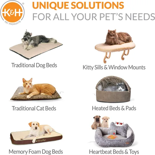 Miniatura 7 de K&H Pet Products Funda de repuesto para almohadilla térmica de animales pequeños (la almohadilla térmica se vende por separado), color gris, 9 x 12