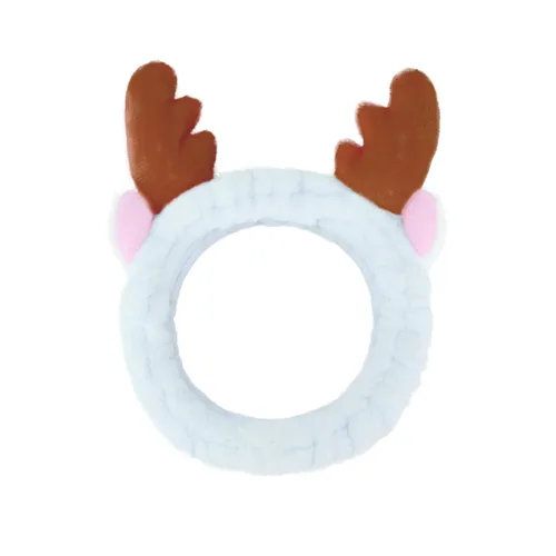 Miniatura 13 de Jowmoy Bonita diadema de orejas de conejo, diseño de ojo de rana, elástica para lavar la cara, para mujeres, maquillaje, ducha, spa. Q-Orejas