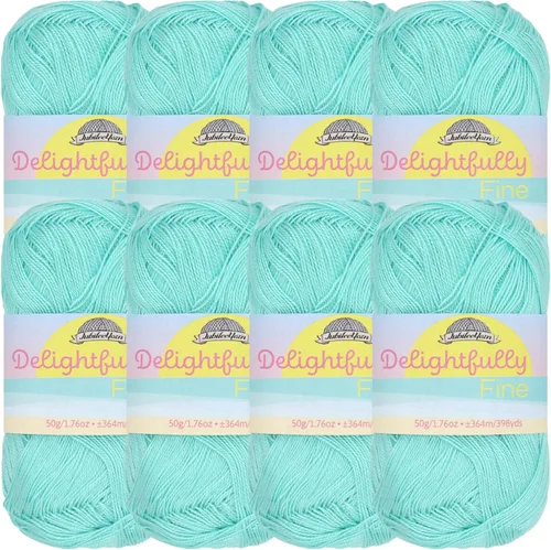 Miniatura 73 de JubileeYarn - Ovillo de hilo deliciosamente fino, 1.76 oz/madeja de rayón de bambú, color rosa polvo, 4 madejas