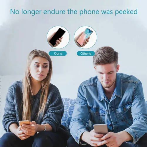 Miniatura 7 de Protector de pantalla de privacidad para Galaxy S21 Ultra, compatible con sensor de huellas dactilares, película suave adhesiva completa, 2 vías