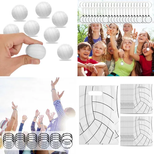 Miniatura 4 de Kolewo4ever Set de 295 Piezas de Artículos de Fiesta de Voleibol a Granel Rellenos de Bolsas de Regalitos de Voleibol para Bolsas de Regalos