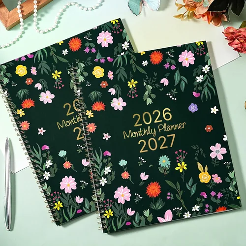 Miniatura 2 de Agenda mensual 2026-2027 – julio 2026 – diciembre 2027, agenda mensual 18 / calendario 2026-2027, 9 x 11 pulgadas, 18 meses, pestañas coloridas