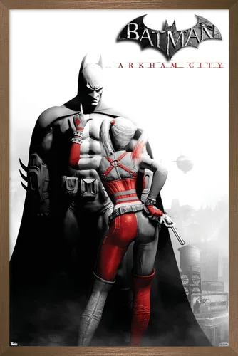 Miniatura 16 de Trends International DC Comics VIdeo Game - Póster de pared de Arkham City, arte clave, 14.725 x 22.375 pulgadas, versión enmarcada de madera