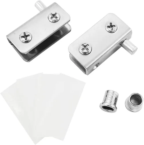 Bisagra de pivote de puerta de vidrio para puertas de vidrio oscilantes libres, 1.575x0.787x0.512 in acero inoxidable (par)