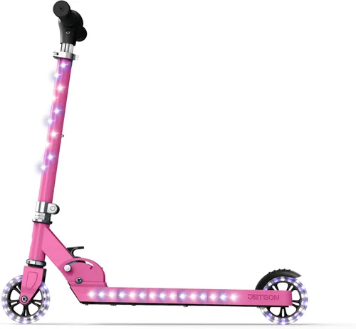 Miniatura 13 de Jetson Kids Jupiter patinete de 2 ruedas con luz LED para niños, luces LED en el manillar, la columna, las ruedas y la plataforma, manillar Júpiter