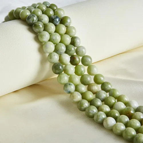 Miniatura 6 de 45 piezas 8mm Cuentas de jade chino cuentas de piedras preciosas naturales cuentas redondas sueltas para hacer joyas