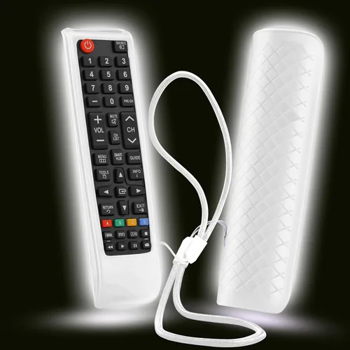 Miniatura 11 de Funda para control remoto Samsung TV, funda para control remoto Samsung para Smart TV, funda de silicona de repuesto universal con cordón que brilla