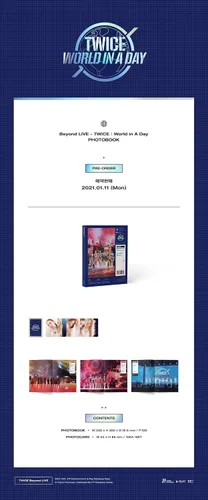 Miniatura 2 de JYP Twice - Beyond Live - Twice : World in A Day PHOTOBOOK+Póster plegado+Juego de tarjetas de fotos extra L200002025