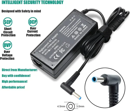 Miniatura 3 de Cargador para portátil HP Smart Blue Tip Pavilion x360 x2 11 13 15 Elitebook 830 840 850 G3 G4 G5 G6 Probook 450 G5 640 650 G2 Spectre l25296-002