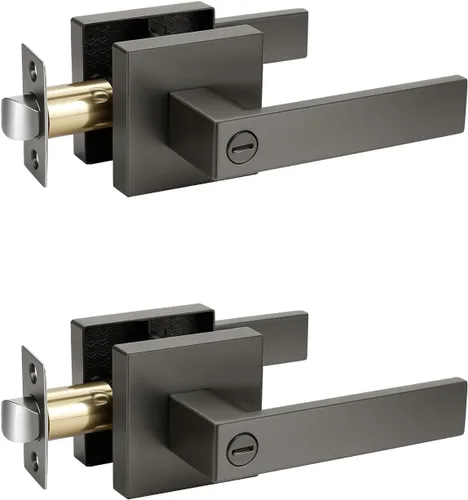 Miniatura 152 de KNOBWELL - Juego de cerradura con 1 picaporte resistente para puertas de una cara, ideal para puertas interiores reversibles, 0.93 libras