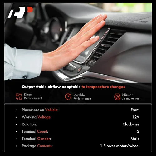 Miniatura 2 de A-Premium HVAC - Ventilador del calentador del motor con motor sin escobillas Compatible con vehículos Toyota - Sequoia 2008-2022, Sienna 2011-2020