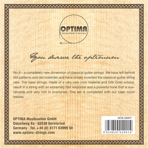 Miniatura 3 de Optima Cuerdas de Guitarra Clásica (No6.GNHT)